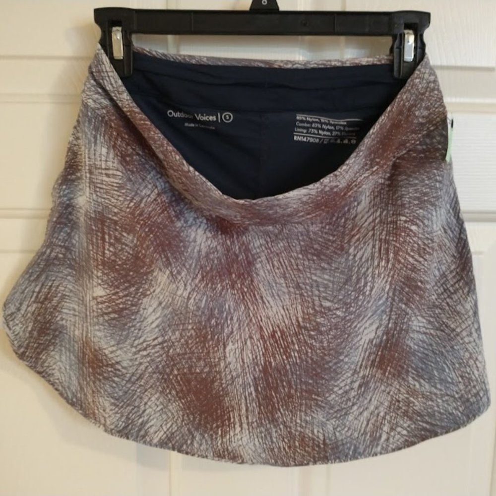 *RARE* Outdoor Voices LightSpeed Skort Brown and Blue Women's Size Small